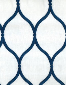 Bambi White Navy by Norbar Designer Fabric