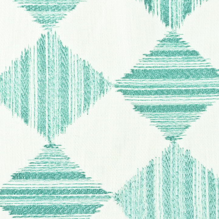 Banff 2 Aqua by Aoc Designer Fabric COMFORTABLE LIVING MINERAL/TEAL 100%COT INDIA Horizontal: 8.375 and Vertical: 7.625 50 in - Swanky Fabrics -