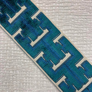 Banks Tape Aqua by Magnolia Designer Fabric