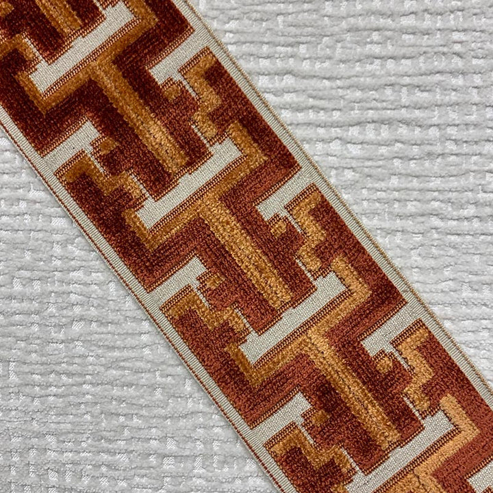 Banks Tape Saffron by Magnolia Designer Trim - 31Poly/58Ray/11Lin China Horizontal: and Vertical: 3.5 - Swanky Fabrics -