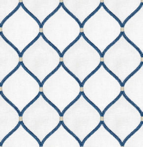 Batik Ivory Navy by Norbar Designer Fabric