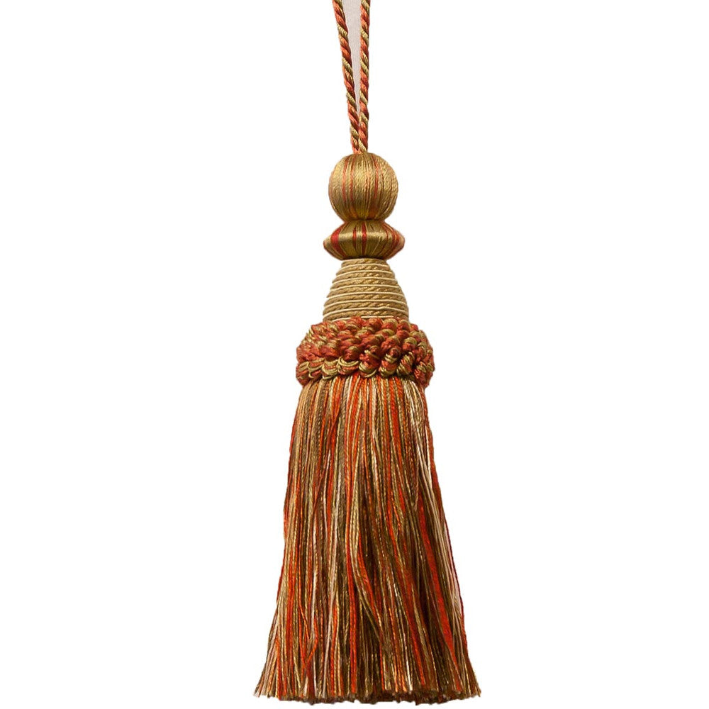 Battersea 12 Tangerine by Stout Designer Trim ART OF DESIGN TRIM-2 TASSEL FRINGE 100%SVI CHINA Horizontal: 0 and Vertical: 0 5.5 in - Swanky Fabrics -