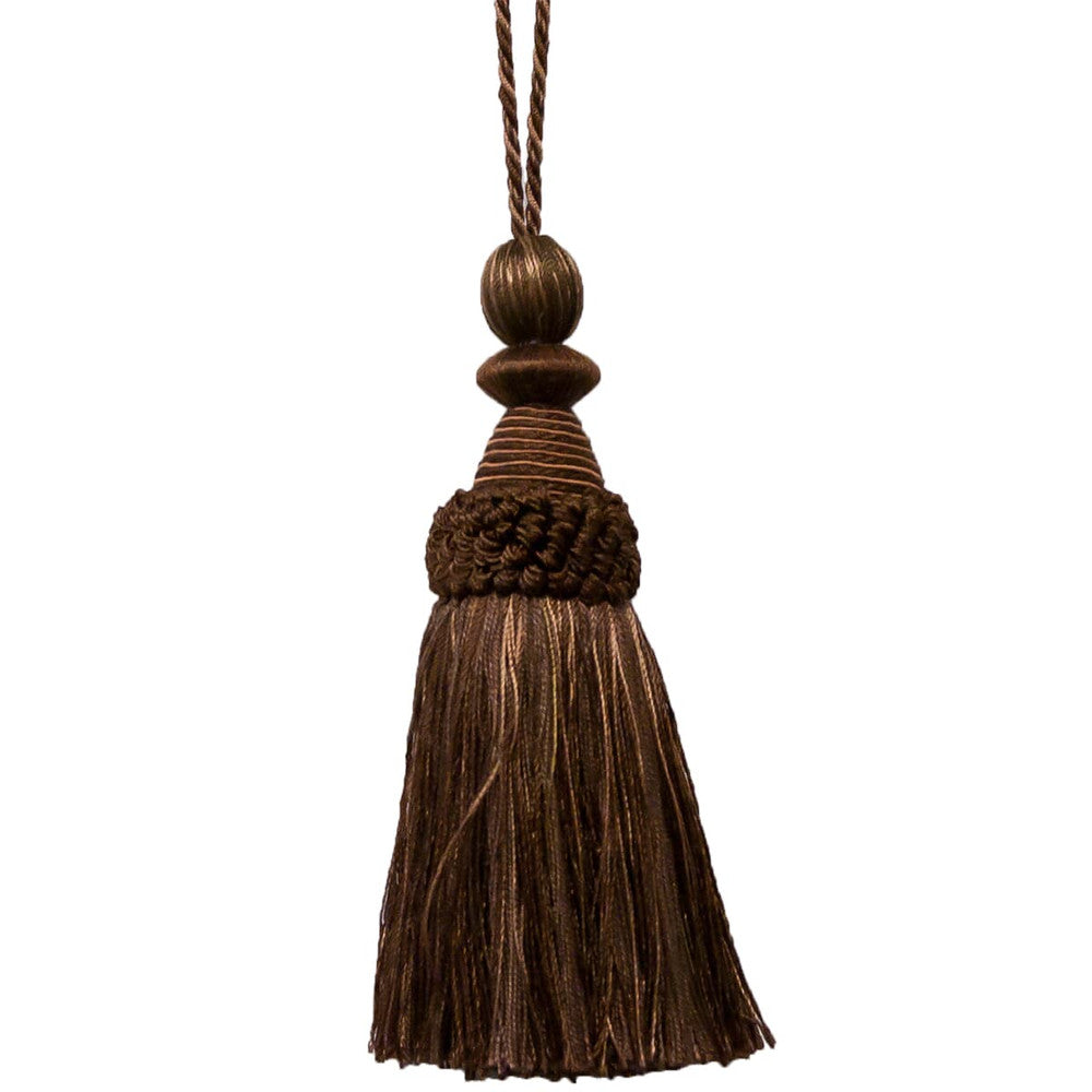 Battersea 3 Cocoa by Stout Designer Trim Art Of Design Trim-2 Tassel Fringe 100% Spun Viscose CHINA Horizontal: 0 and Vertical: 0 5.5 in - Swanky Fabrics -