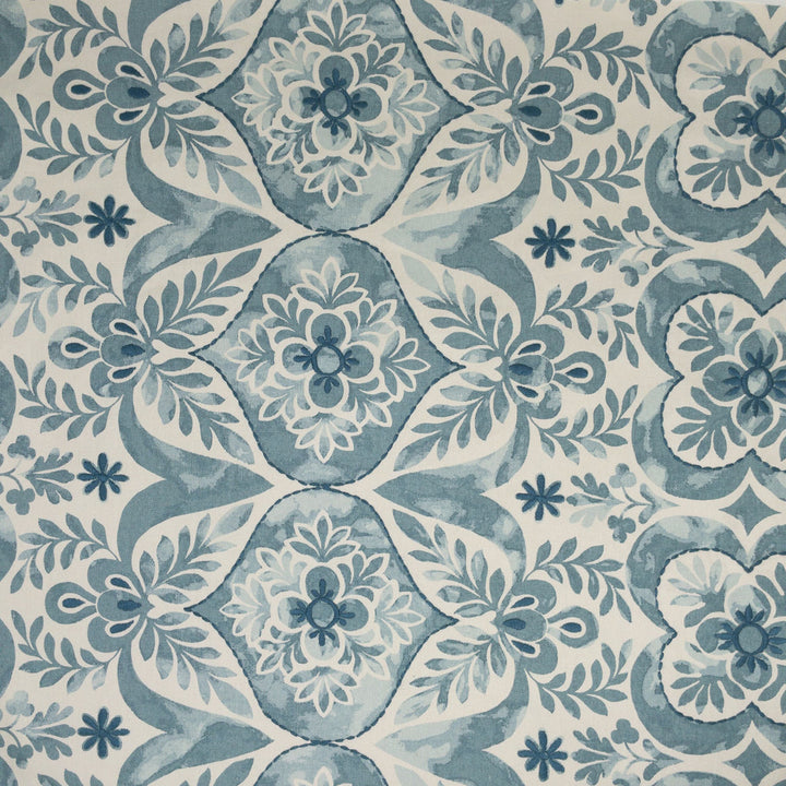 Bayrum 2 Teal by Stout Designer Fabric RAINBOW LIBRARY GLACIER/LAGOON 100%COT %PEMB INDIA Horizontal: 7.875 and Vertical: 25.500 51 in - Swanky Fabrics -