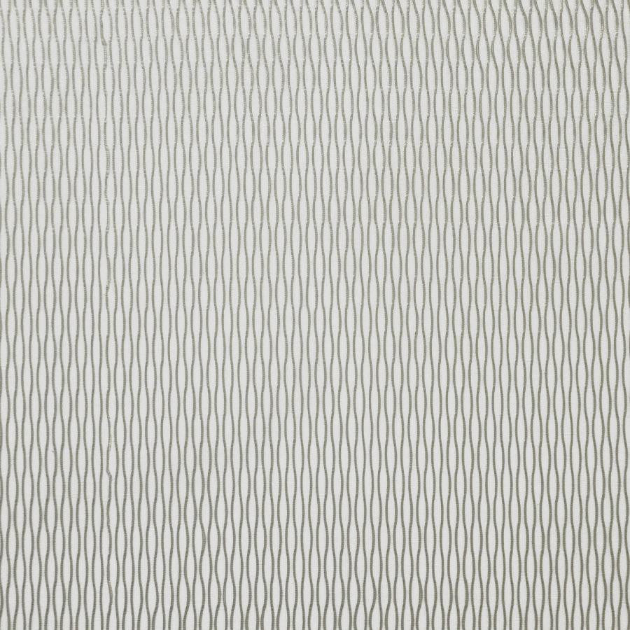 Biba # 106 Aluminum by Maxwell Designer Fabric Sheer Style 100% POLYESTER TURKEY V-1.25"H-0.4" 118" - Swanky Fabrics -