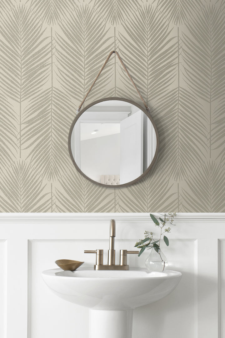 Persei Palm Champagne BD50003 by Seabrook Designs Designer Wallpaper