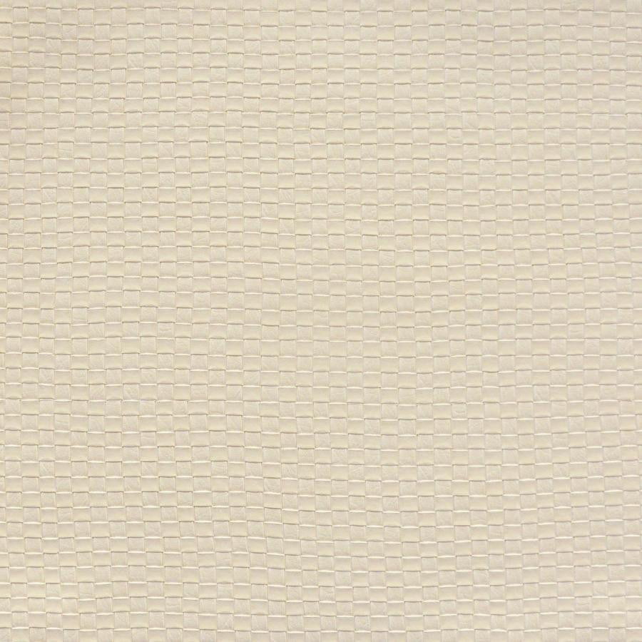 Basketry # 761 Buttercream by Maxwell Designer Fabric Easy Rider Viii FACE: 100% PVC KOREA V-0.75" H-0.75" 54" - Swanky Fabrics -