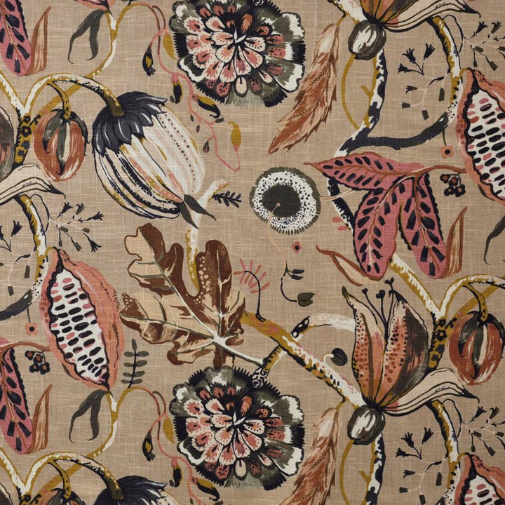 Beauregard # 705 Terracotta by Maxwell Designer Fabric Color Theory-Vol.Vii Lychee 55% LINEN 45% VISCOSE INDIA V-25.20" H-27" 53" - Swanky Fabrics -
