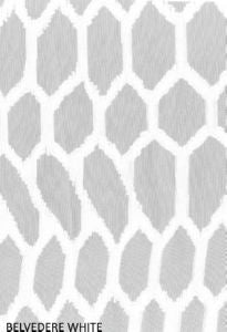 Belvedere White by Norbar Designer Fabric SHEER PASSION 100% POLYESTER TURKEY 34"V 15 1/4"H 122 - Swanky Fabrics -