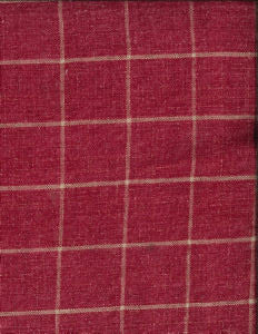 Bendel Ruby 539 by Norbar Designer Fabric LINCHEX 100% LINEN INDIA 2"V 2"H 54" - Swanky Fabrics -