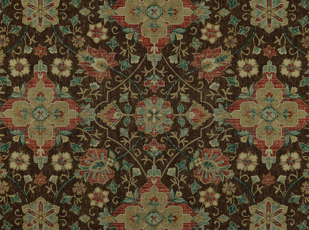 Bettina Espresso 663 by Covington Designer Fabric 55% LINEN, 45% VISCOSE Korea 12000 Horizontal: 27 and Vertical: 24 56 - Swanky Fabrics -