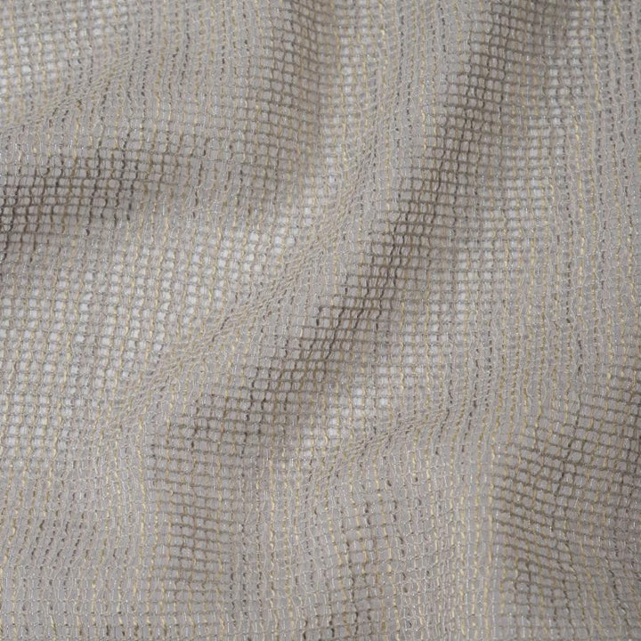 Bastille # 225 Mushroom by Maxwell Designer Fabric Sheer Glam 92% RECYCLED POLYESTER
8% POLYESTER INDIA 123" - Swanky Fabrics -
