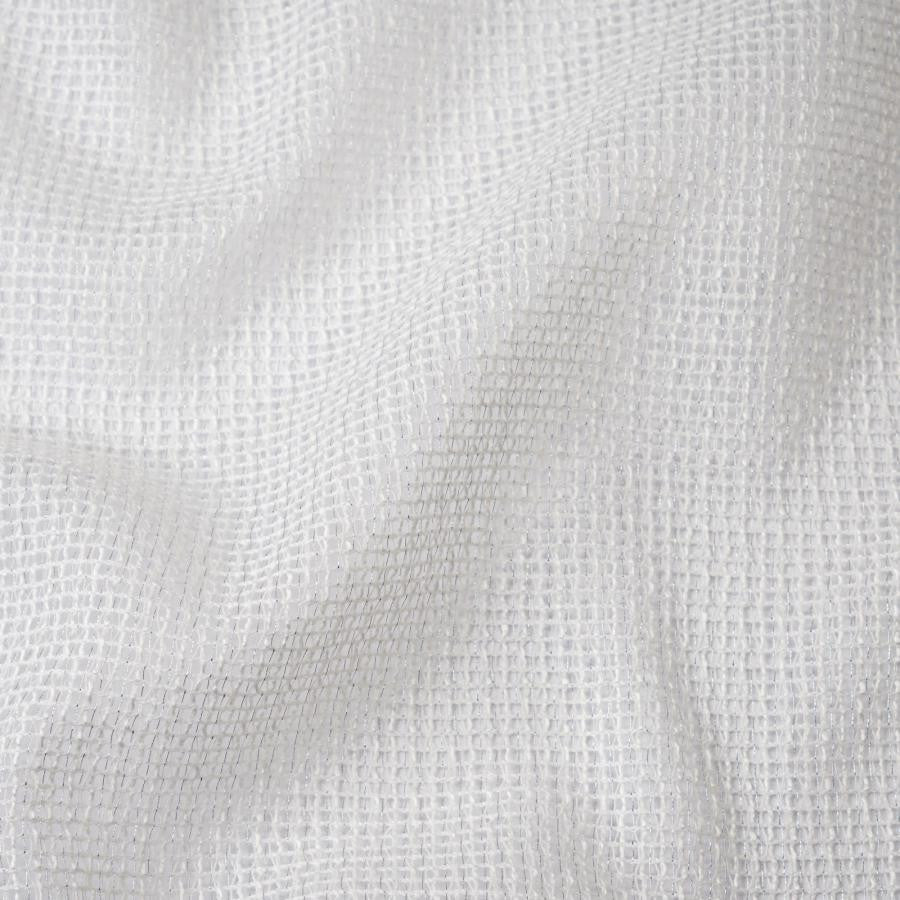 Bastille # 247 Frosting by Maxwell Designer Fabric Sheer Glam 92% RECYCLED POLYESTER
8% POLYESTER INDIA 123" - Swanky Fabrics -