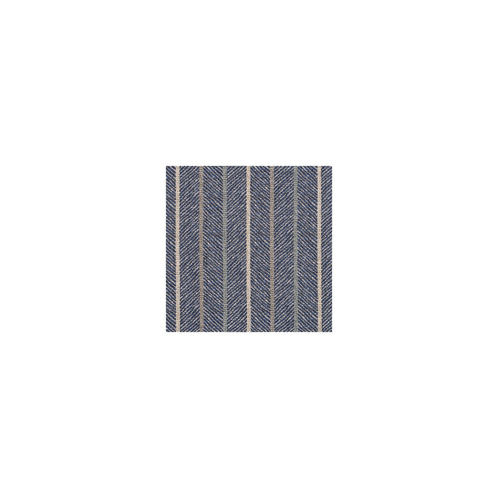 Silverton Stripe Indigo by G P & J Baker Designer Fabric SILVERTON WEAVES VISCOSE - 63%;LINEN - 32%;POLYESTER - 5% Italy Horizontal: 4.334 and Vertical: 55.16 - Swanky Fabrics -