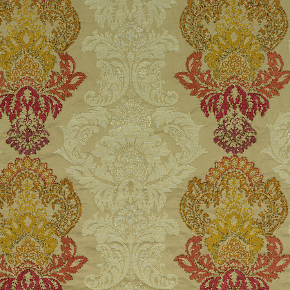 Waterford Damask Sienna/Bronze by G P & J Baker Fabric G P & J Baker Fabric Waterford Damask Sienna/BronzeFabric SIMPLY DAMASK POLYESTER - 57%;LINEN - 28%;VISCOSE - 15% India </p><p>Repeat: H: 25.61, V: 22.852 51.22 - Fabric Carolina -