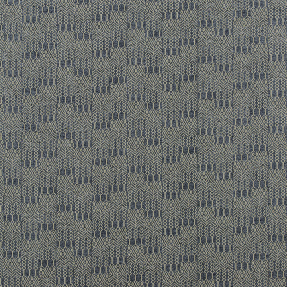 Chimney Weave Sapphire by G P & J Baker Designer Fabric HISTORIC ROYAL PALACES VISCOSE - 52%;COTTON - 24%;LINEN - 18%;POLYESTER - 6% Italy HEAVY Horizontal: 11.032 and Vertical: 5.91 53.978 - Swanky Fabrics -