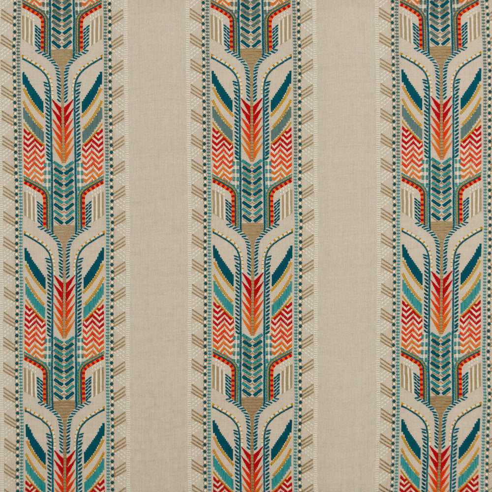 Trebizond Teal by G P & J Baker Designer Fabric EAST TO WEST LINEN - 100% India - Horizontal: 16.548 and Vertical: 15.366 49.644 - Swanky Fabrics -