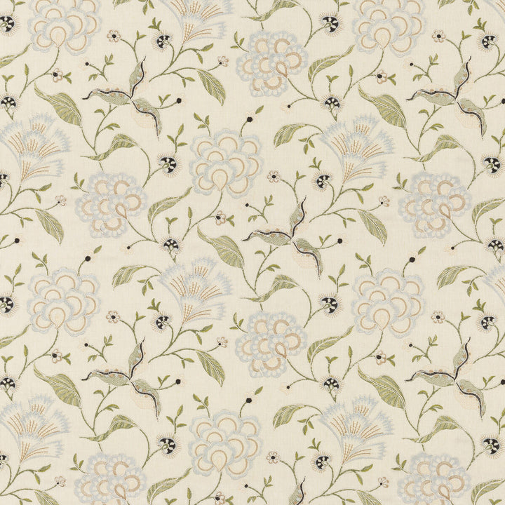 Lamorna Embroidery Linen by G P & J Baker Designer Fabric ARTISAN II LINEN - 65%;VISCOSE - 35% India - Horizontal: 26.792 and Vertical: 22.852 53.584 - Swanky Fabrics -