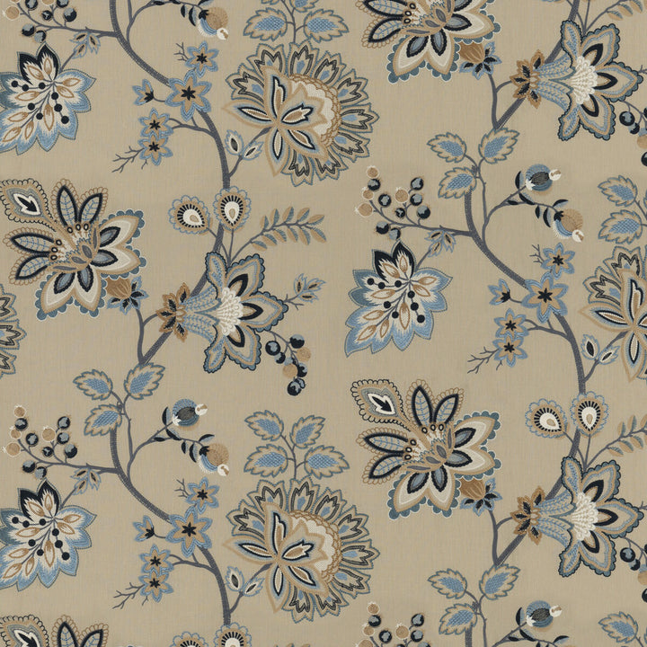 Burford Embroidery Blue by G P & J Baker Fabric G P & J Baker Fabric Burford Embroidery BlueFabric PORTOBELLO LINEN - 50%;POLYESTER - 41%;VISCOSE - 9% India </p><p>Repeat: H: 49.644, V: 30.338 49.644 - Fabric Carolina -