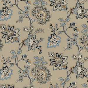 Burford Embroidery Blue by G P & J Baker Designer Fabric