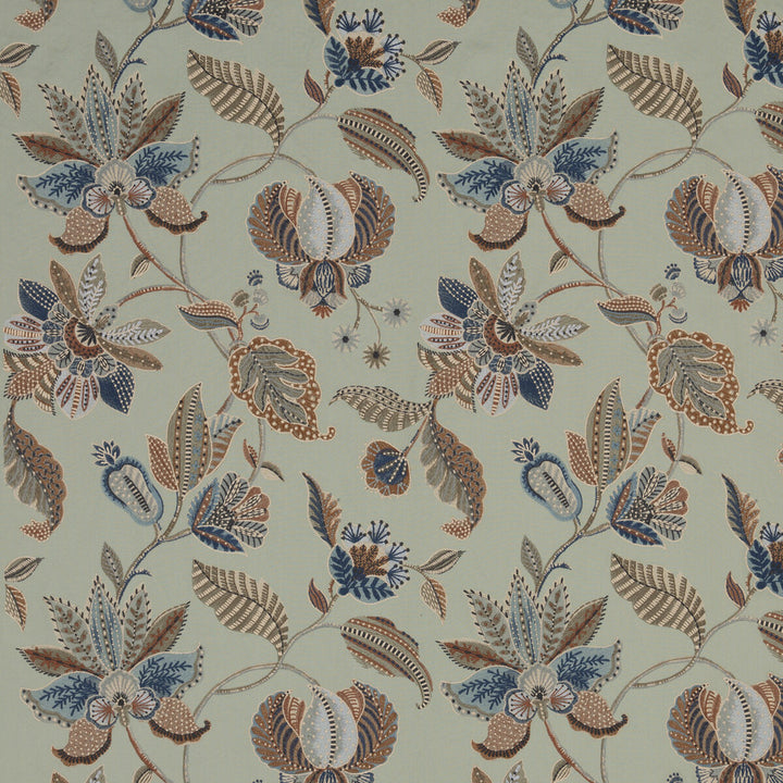 Durbar Aqua by G P & J Baker Designer Fabric CASPIAN COTTON - 68%;POLYESTER - 32% India Horizontal: 25.216 and Vertical: 30.732 50.432 - Swanky Fabrics -
