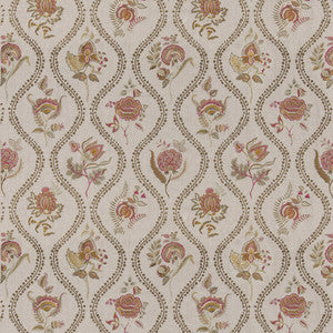 Burford Embroidery Red/Bronze BF11025.3.0 By G P & J Baker Designer Fabric