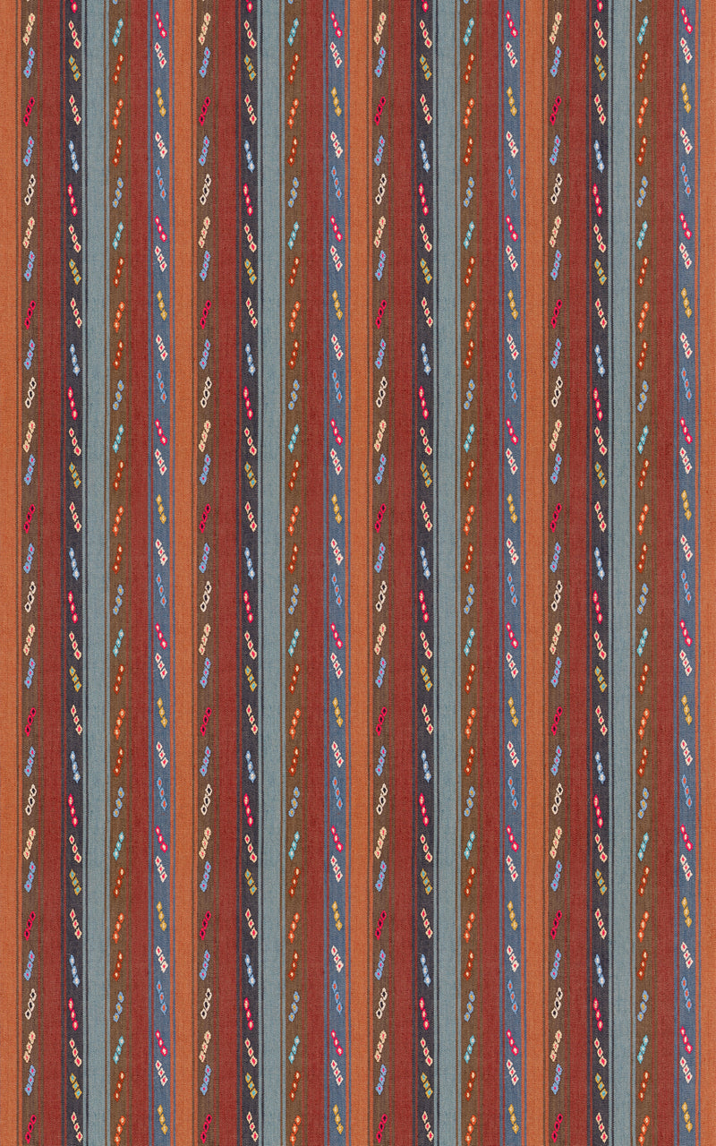 Tip Toe - Indigo/Chocolate BF11128.1.0 by G P & J Baker Designer Fabric