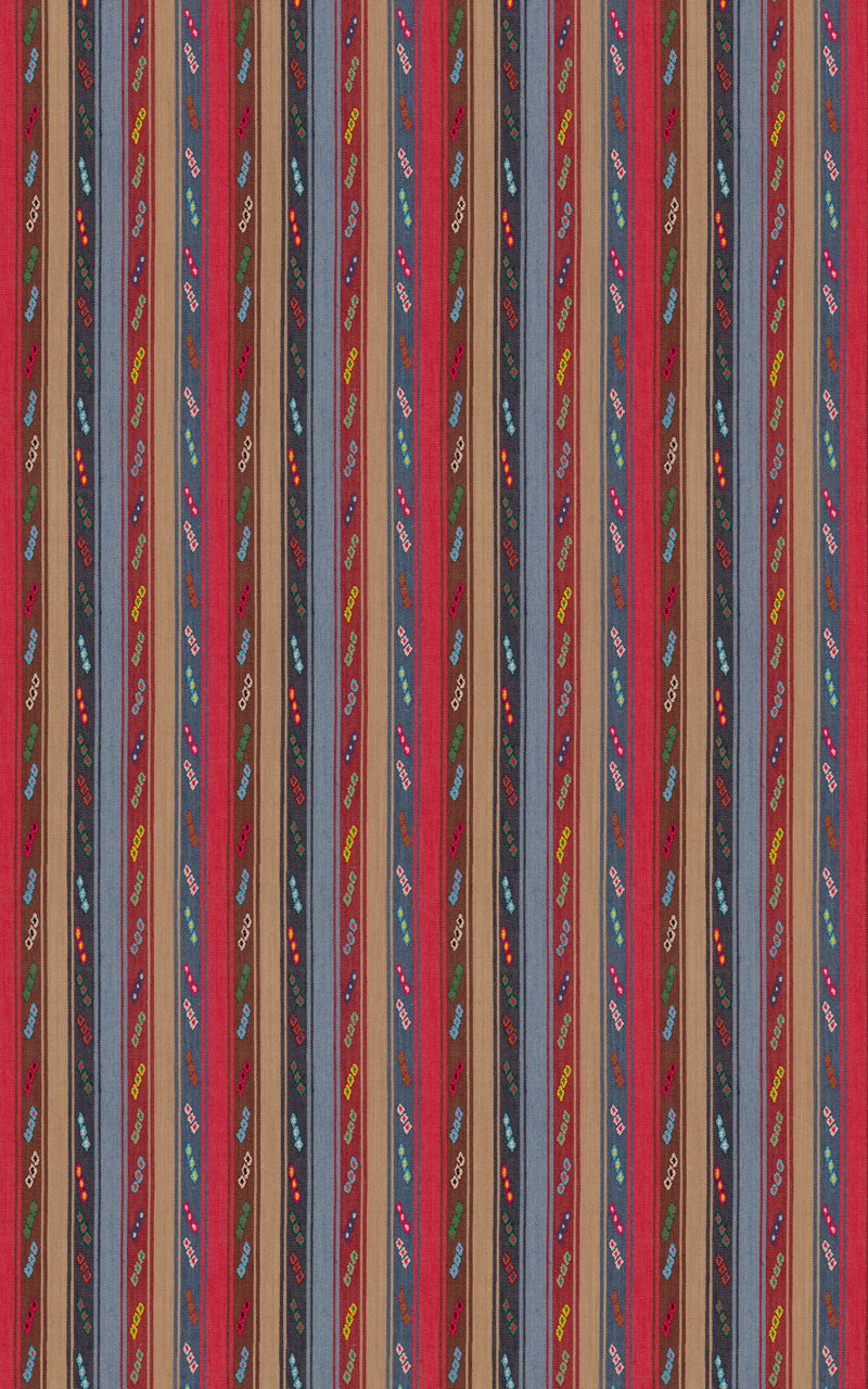 Tip Toe - Crimson/Blue BF11128.3.0 by G P & J Baker Designer Fabric