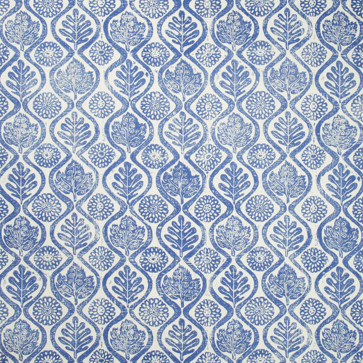 Oakleaves Azure by Lee Jofa Designer Fabric BLITHFIELD LINEN - 100% United Kingdom HEAVY Horizontal: 44 and Vertical: 31.75 51 - Swanky Fabrics -