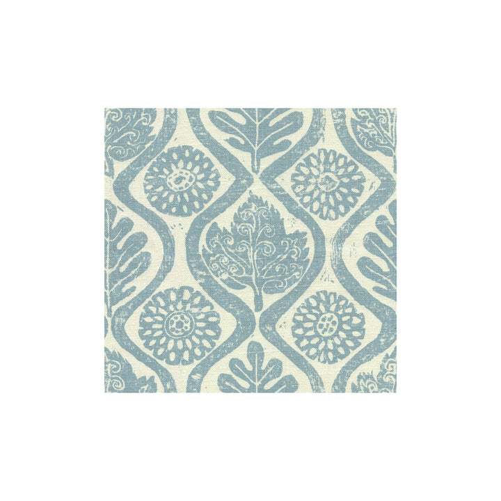 Oakleaves Blue by Lee Jofa Designer Fabric BLITHFIELD LINEN - 100% United Kingdom Horizontal: 44 and Vertical: 31.75 51 - Swanky Fabrics -