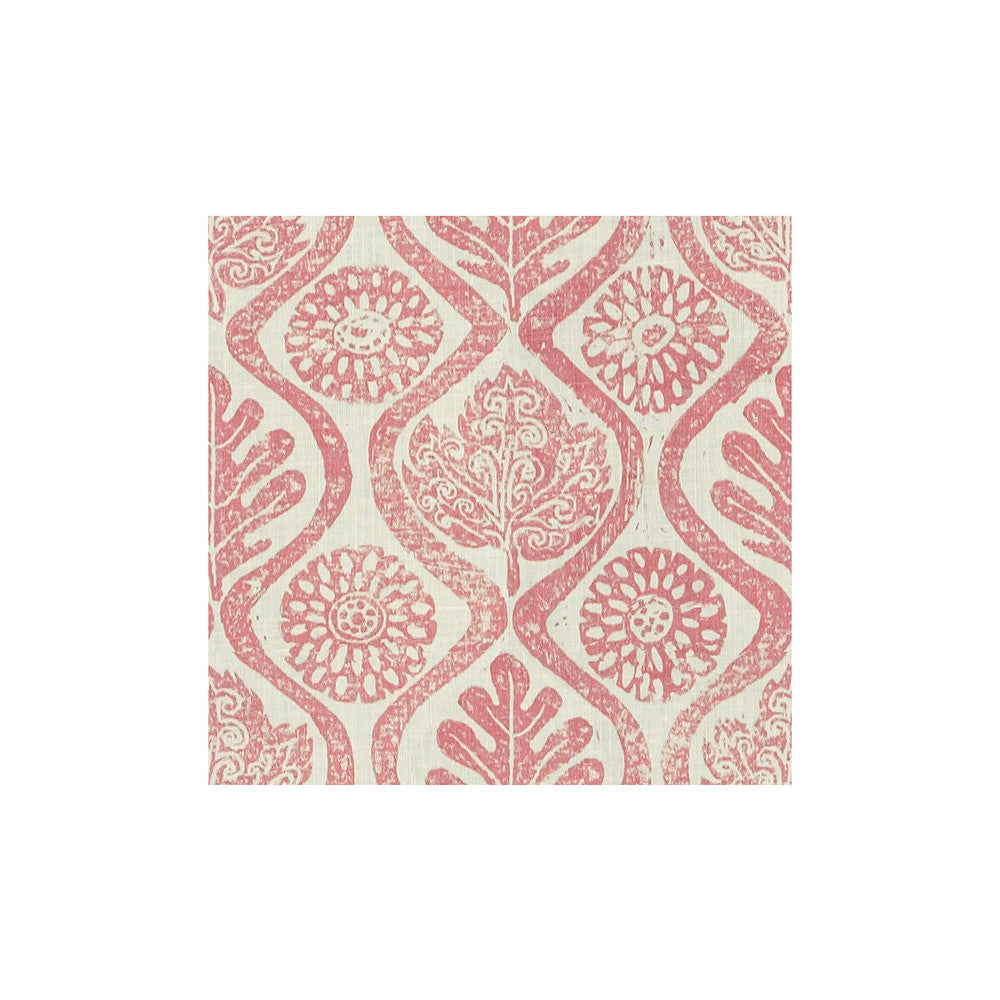 Oakleaves Pink by Lee Jofa Designer Fabric BLITHFIELD LINEN - 100% United Kingdom - Horizontal: 44 and Vertical: 31.75 51 - Swanky Fabrics -