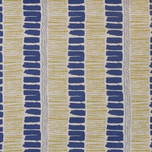 Saltaire Indigo/Yellow/Aqua by Lee Jofa Designer Fabric
