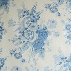 Grenville Glazed Chintz Blue by Lee Jofa Designer Fabric