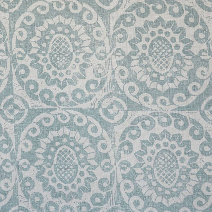 Pineapple On Oatmeal Aqua by Lee Jofa Designer Fabric BLITHFIELD LINEN - 100% United Kingdom Horizontal: 17.73 and Vertical: 31 53 - Swanky Fabrics -