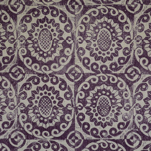 Pineapple On Rustic Aubergine by Lee Jofa Designer Fabric