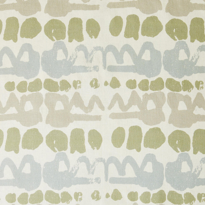 Altamira Green/Stone by Lee Jofa Designer Fabric BLITHFIELD LINEN - 100% United Kingdom Horizontal: 13 and Vertical: 11.8 52.75 - Swanky Fabrics -