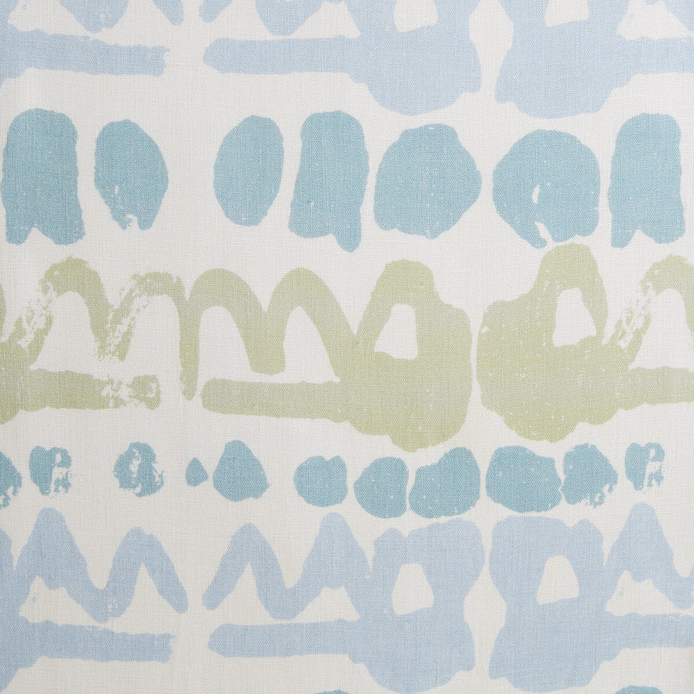 Altamira Lime/Blue by Lee Jofa Designer Fabric BLITHFIELD LINEN - 100% United Kingdom - Horizontal: 13 and Vertical: 11.8 52.75 - Swanky Fabrics -