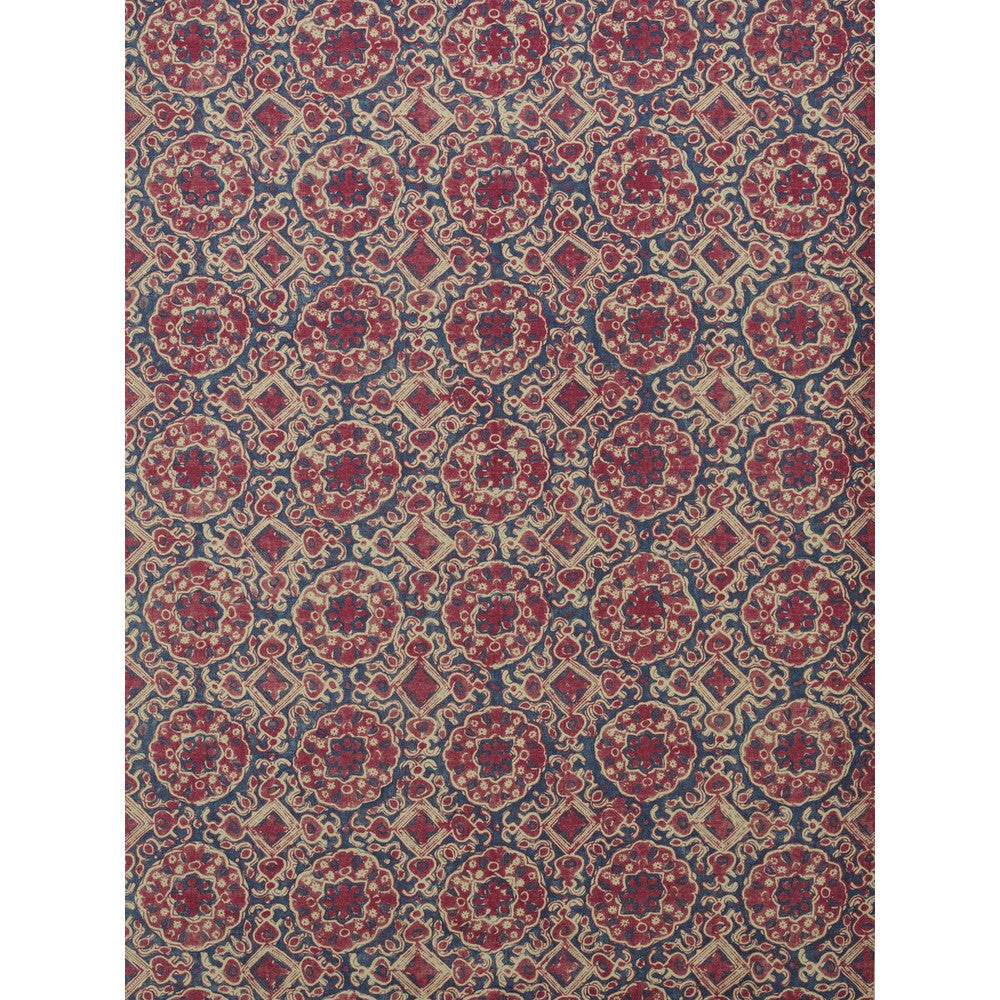 Ashcombe Red/Blue by Lee Jofa Designer Fabric BLITHFIELD LINEN - 100% Thailand - Horizontal: 10.5 and Vertical: 31.5 52.5 - Swanky Fabrics -