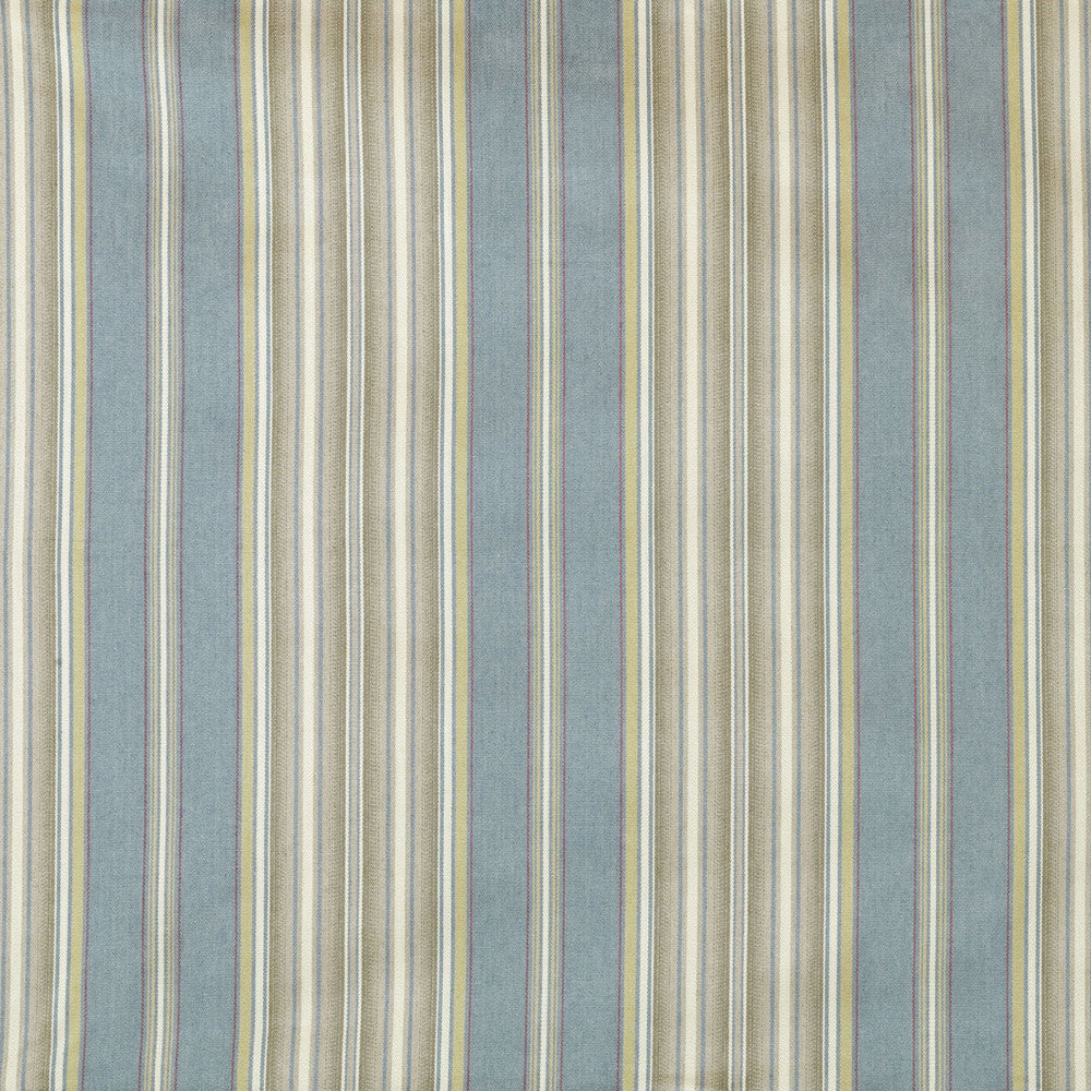 Windsor Stripe Aqua/Gold by Lee Jofa Designer Fabric BLITHFIELD COTTON - 42%;VISCOSE - 30%;LINEN - 24%;POLYESTER - 4% Italy HEAVY Horizontal: 13.78 and Vertical: 0 55.12 - Swanky Fabrics -
