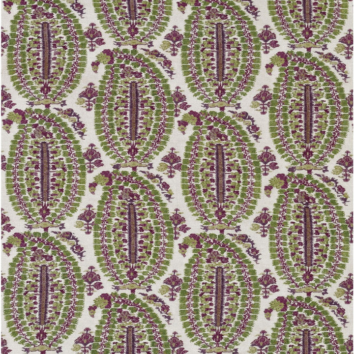 Anoushka Plum/Green by Lee Jofa Designer Fabric BLITHFIELD LINEN - 51%;COTTON - 49% Italy MEDIUM Horizontal: 13.39 and Vertical: 20.08 53.54 - Swanky Fabrics -