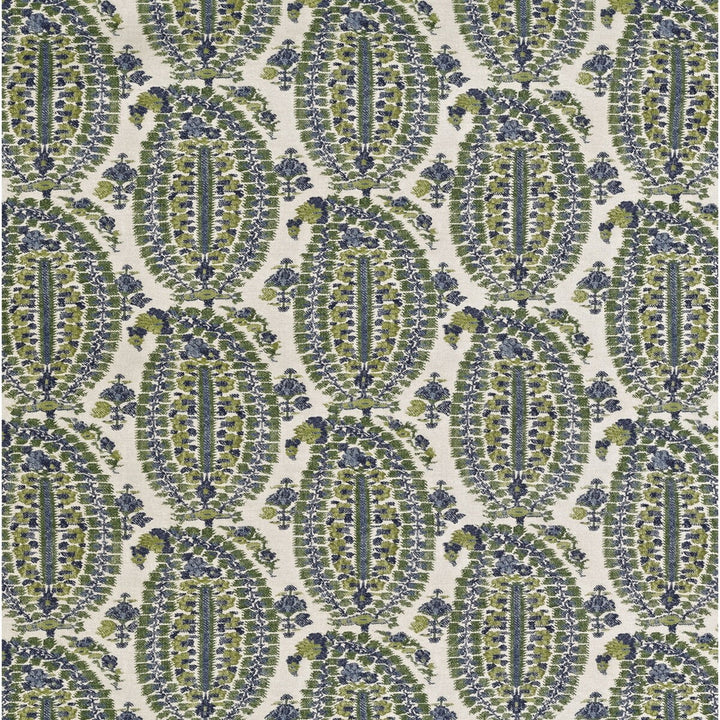 Anoushka Blue/Green by Lee Jofa Designer Fabric BLITHFIELD LINEN - 51%;COTTON - 49% Italy MEDIUM Horizontal: 13.39 and Vertical: 20.08 53.54 - Swanky Fabrics -