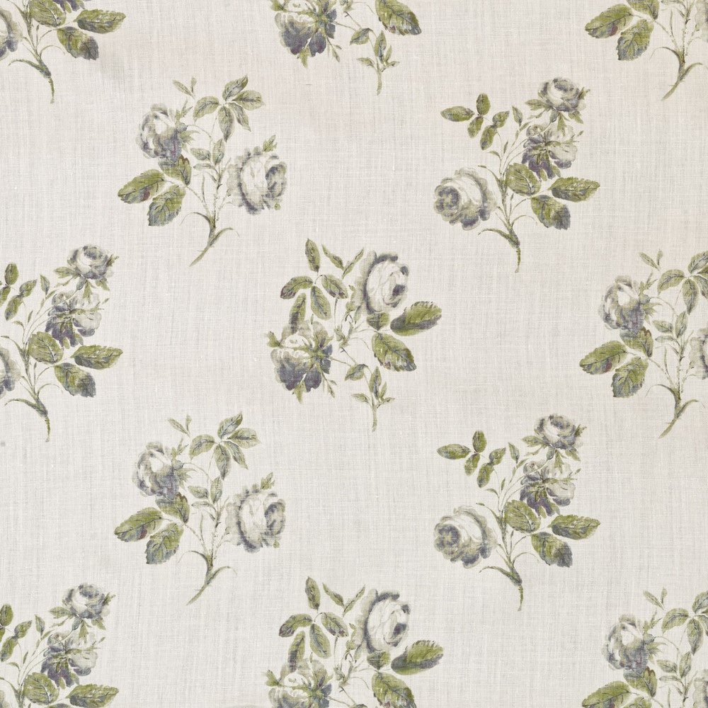 Simsbury Lime/Blue by Lee Jofa Designer Fabric BLITHFIELD LINEN - 100% Thailand MEDIUM Horizontal: 25.98 and Vertical: 7.28 51.97 - Swanky Fabrics -
