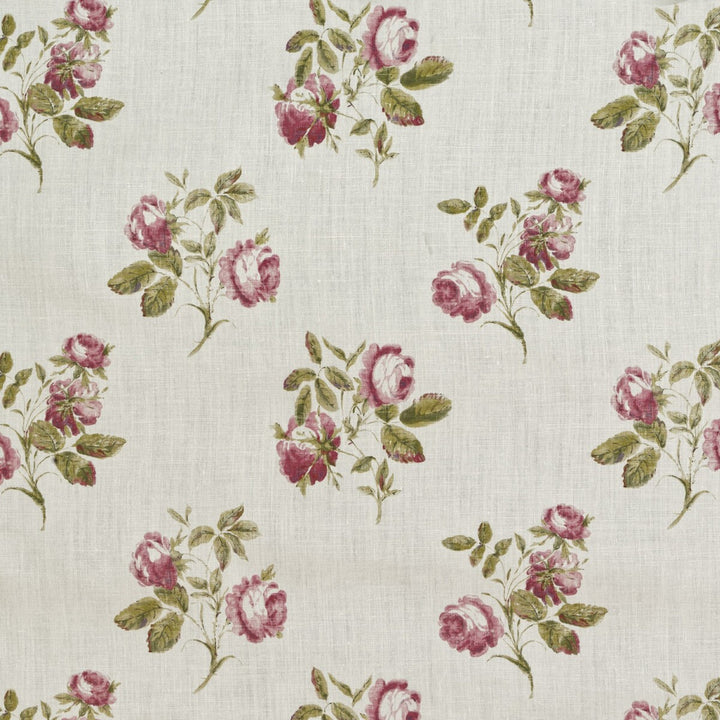 Simsbury Rose/Green by Lee Jofa Designer Fabric BLITHFIELD LINEN - 100% Thailand MEDIUM Horizontal: 25.98 and Vertical: 7.28 51.97 - Swanky Fabrics -