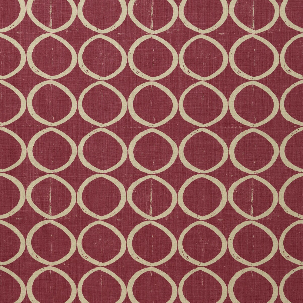 Circles Berry by Lee Jofa Designer Fabric BLITHFIELD LINEN - 100% United Kingdom HEAVY Horizontal: 13.4 and Vertical: 25.2 53.5 - Swanky Fabrics -