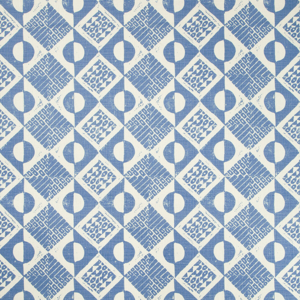 Circles And Squares Azure by Lee Jofa Designer Fabric BLITHFIELD LINEN - 100% United Kingdom HEAVY Horizontal: 13.4 and Vertical: 27.2 53.5 - Swanky Fabrics -
