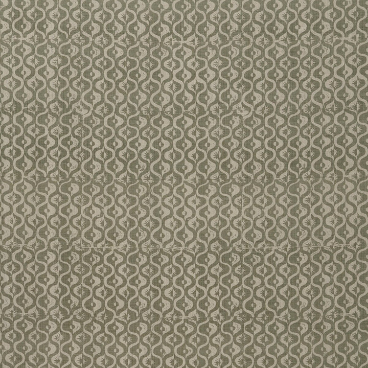 Small Medallion Dove by Lee Jofa Designer Fabric BLITHFIELD LINEN - 100% United Kingdom HEAVY Horizontal: 17.1 and Vertical: 37.7 51.1 - Swanky Fabrics -