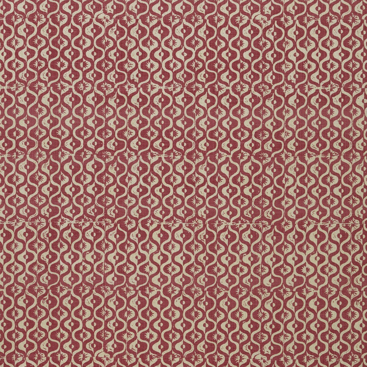 Small Medallion Berry by Lee Jofa Designer Fabric BLITHFIELD LINEN - 100% United Kingdom HEAVY Horizontal: 17.1 and Vertical: 37.7 51.1 - Swanky Fabrics -