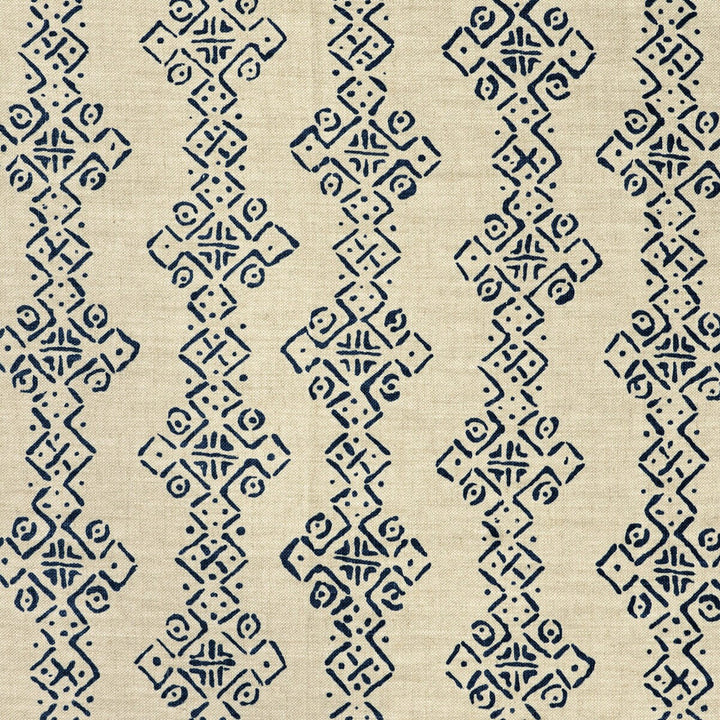 Mali Indigo by Lee Jofa Designer Fabric BLITHFIELD LINEN - 100% United Kingdom MEDIUM Horizontal: 26 and Vertical: 36 52.8 - Swanky Fabrics -