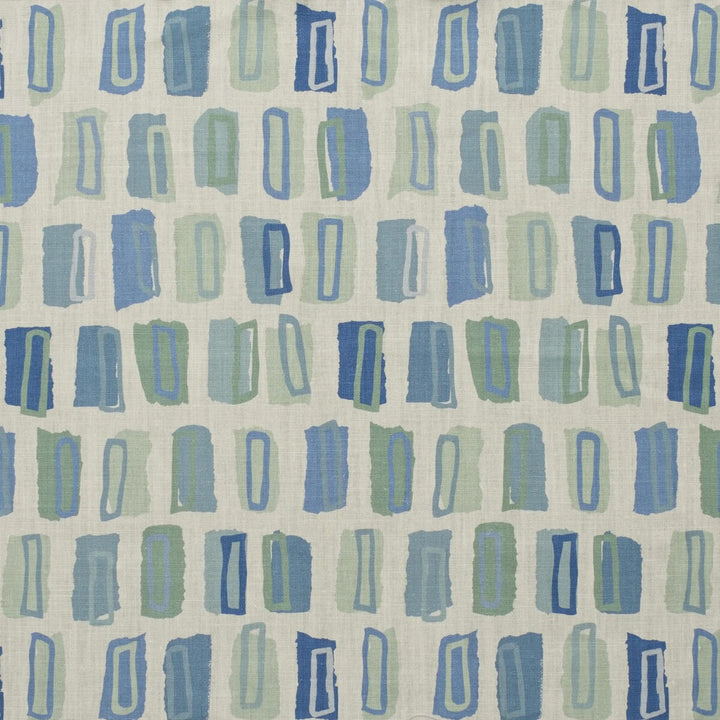 Hudson Blue/Green by Lee Jofa Designer Fabric BLITHFIELD LINEN - 100% Thailand MEDIUM Horizontal: 13 and Vertical: 25.2 52 - Swanky Fabrics -