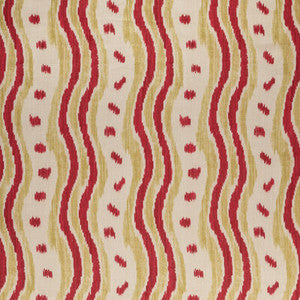 Ikat Stripe Red/Green by Lee Jofa Designer Fabric